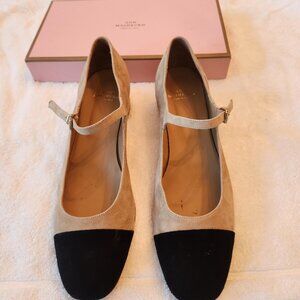 Ann Mashburn Suede Mary Jane Block Heel
